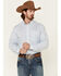 Cody James Core Men's Vintage Geo Print Long Sleeve Button-Down Western Shirt , Blue, hi-res