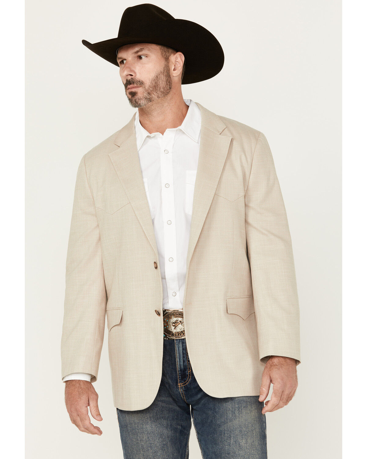 Image #1 - Cody James Men's Blake Paisley Lined Sportcoat, Tan, hi-res