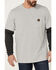 Image #3 - Hawx Men's Layered Pocket Light Gray Long Sleeve Work T-Shirt , Light Grey, hi-res