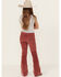 Image #3 - Wrangler Girls' Corduroy Stretch Flare Jeans, Rust Copper, hi-res