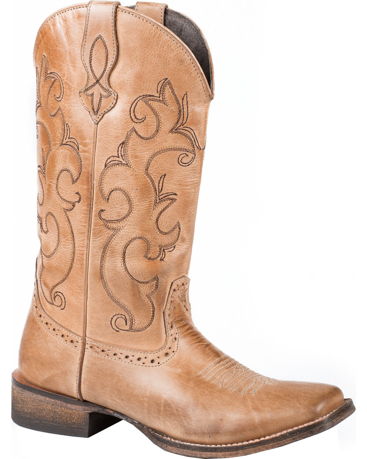 Roper Women's Lindsey Western Boots - Square Toe, Tan, hi-res