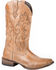 Roper Women's Lindsey Western Boots - Square Toe, Tan, hi-res