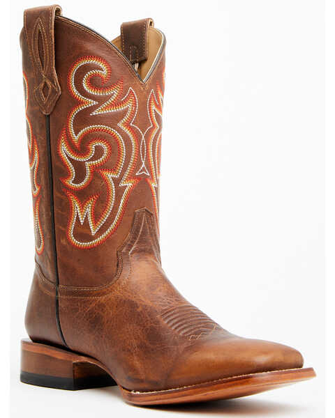 Cody James Men's Lynx Western Boots - Broad Square Toe , Brown, hi-res