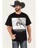 Image #1 - Diamond Cross Ranch Men's Walter Riding Short Sleeve Graphic T-Shirt, Black, hi-res