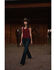 Image #2 - Shyanne Women's Cut Out Tie-Front Tank, Burgundy, hi-res