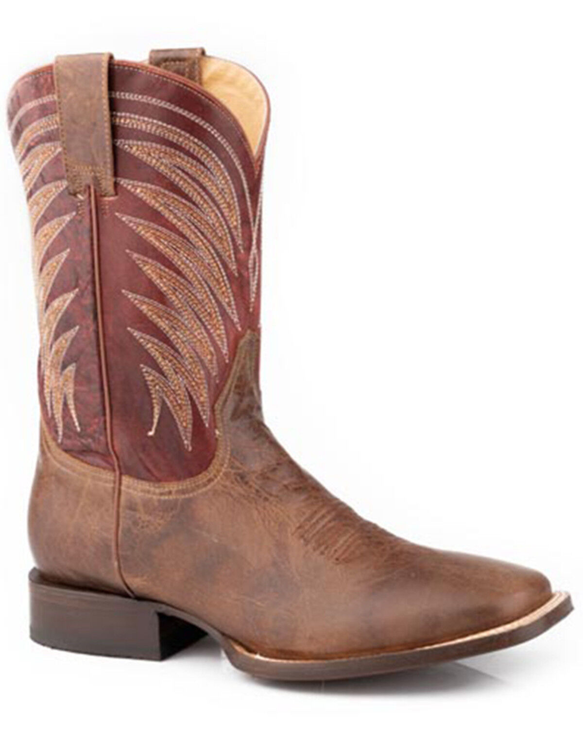 Image #1 - Stetson Men's Brody Western Boots - Broad Square Toe, Brown, hi-res