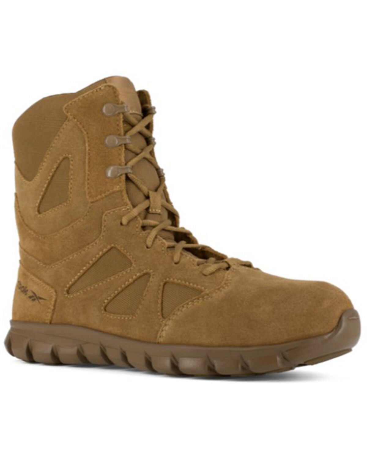 Reebok Men's 8" Sublite Cushion Tactical Boots - Composite Toe, Tan, hi-res