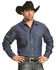 Image #2 - Wrangler Men's Indigo Denim Long Sleeve Work Shirt - Tall, Indigo, hi-res