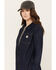 Image #2 - Carhartt Women's Relaxed Fit Midweight Denim Long Sleeve Work Shirt, Blue, hi-res