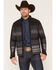 Image #1 - Cody James Men's Arena Serape Southwestern Striped Concealed Carry Softshell Jacket, Caviar, hi-res