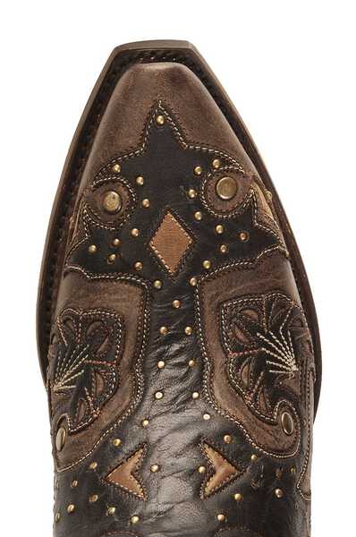 Image #6 - Lucchese Women's Handmade 1883 Studded Fiona Cowgirl Boots - Snip Toe, , hi-res