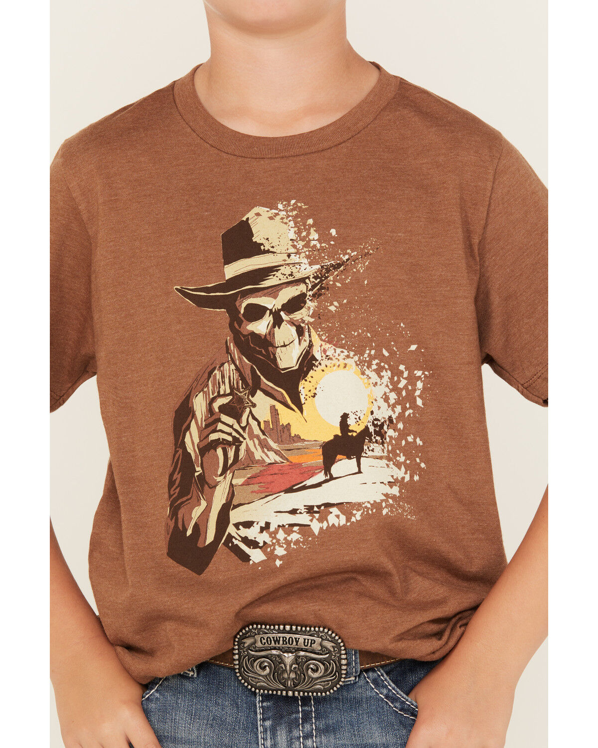 Image #3 - Cody James Boys' Desert Ride Short Sleeve Graphic T-Shirt, Brown, hi-res