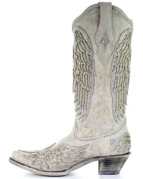Corral Women's Angela Western Boots - Snip Toe, White, hi-res