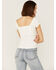 Image #3 - Shyanne Women's Pointelle Square Neck Top, White, hi-res