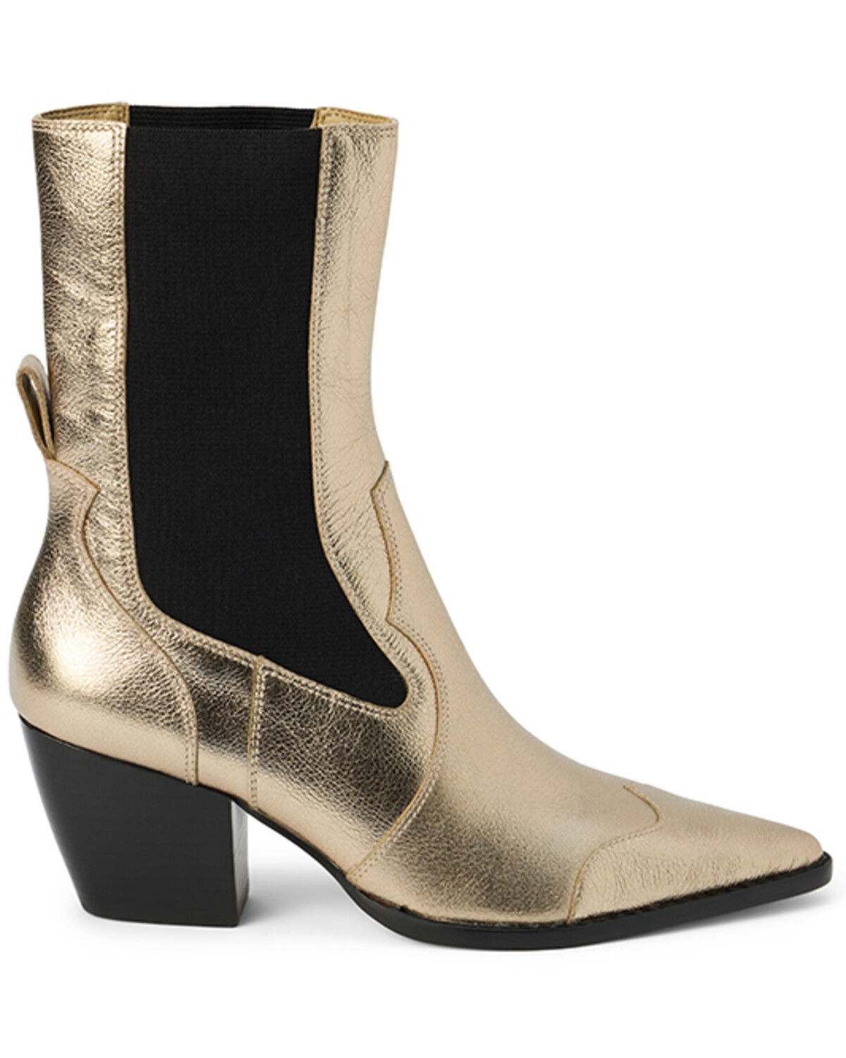 Image #2 - Matisse Women's Keith Western Booties - Snip Toe, Gold, hi-res