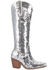Image #2 - Dingo Women's Sequin Dance Hall Queen Tall Western Boots - Snip Toe, Silver, hi-res