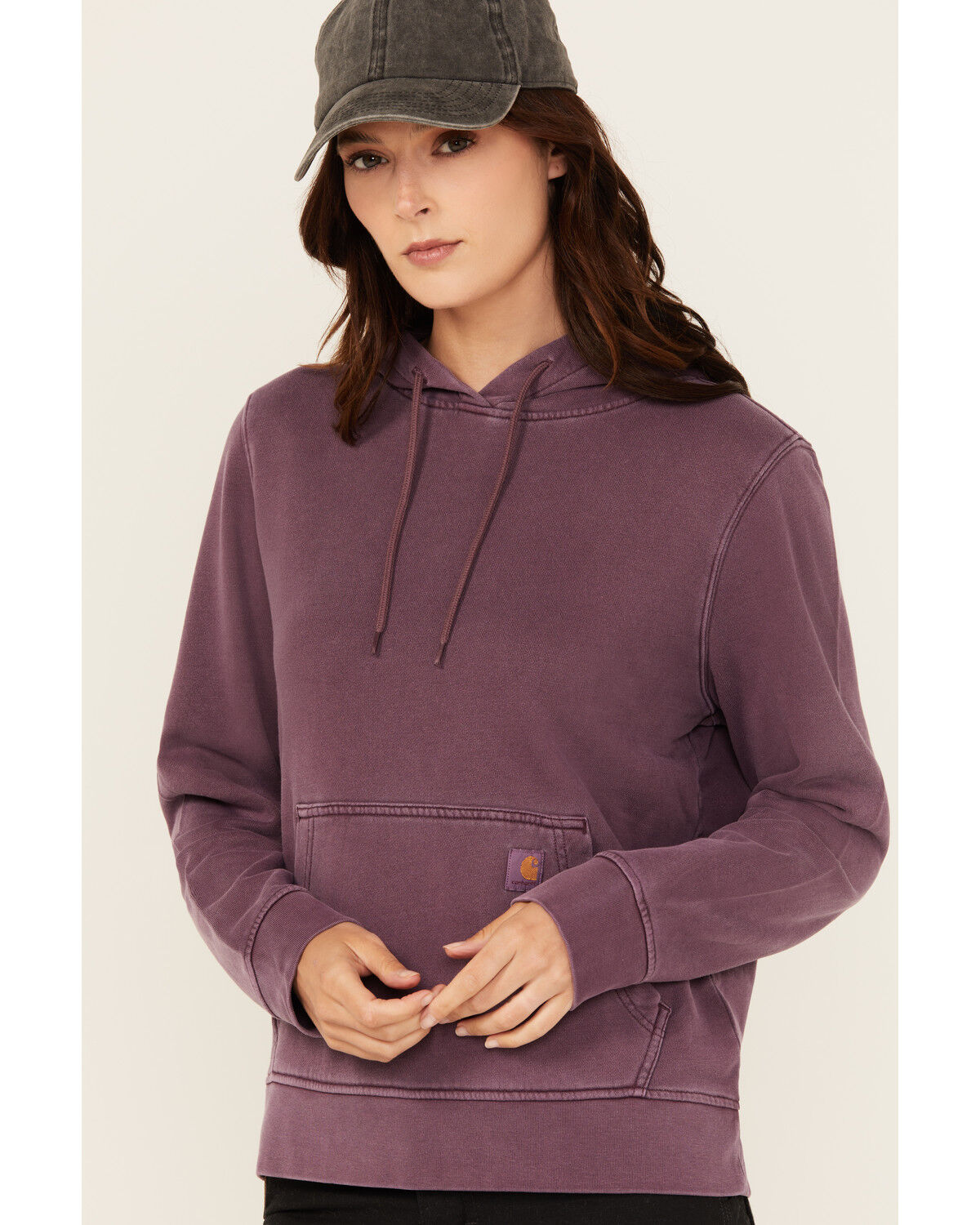 Image #2 - Carhartt Women's Relaxed Midweight Hoodie, Purple, hi-res