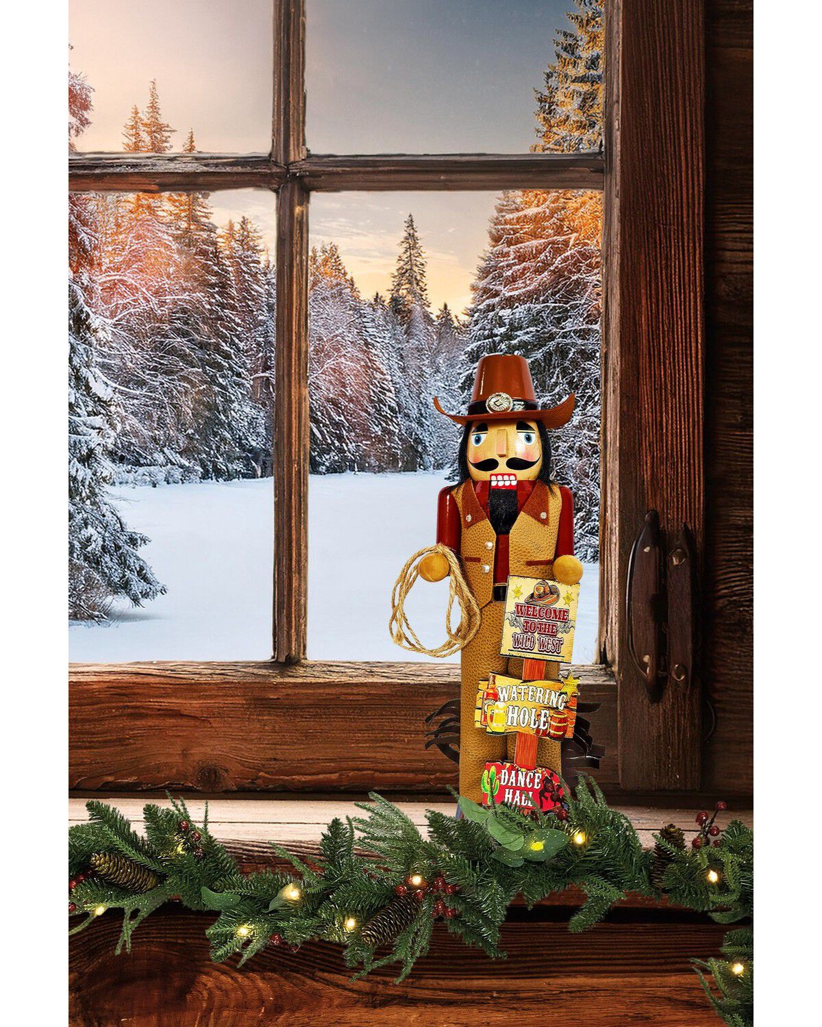 Image #5 - Santa's Workshop 14" Wild West Nutcracker, Brown, hi-res