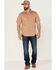 Image #2 - Brixton Men's Mojave Charter Solid Utility Button Down Western Shirt , Tan, hi-res