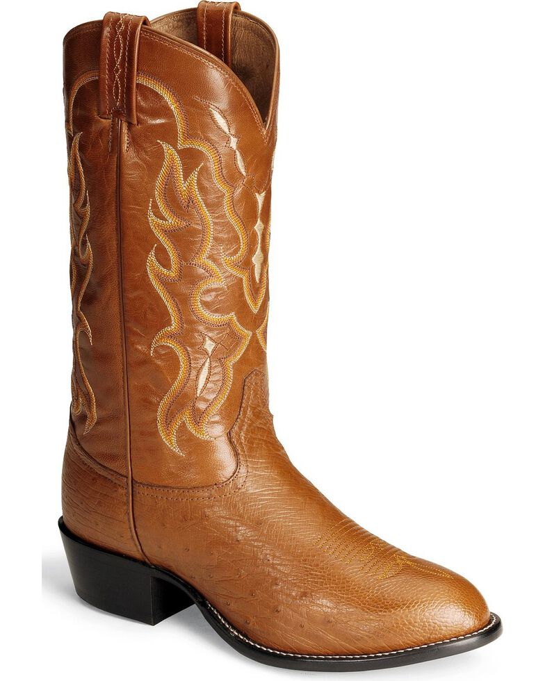 tony lama men's smooth ostrich exotic boots