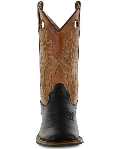 Old West Boys' Black Canyon Tan Cowboy Boots - Square Toe, Black, hi-res