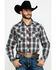 Roper Men's West Made Desert Dobby Plaid Long Sleeve Western Shirt , Multi, hi-res