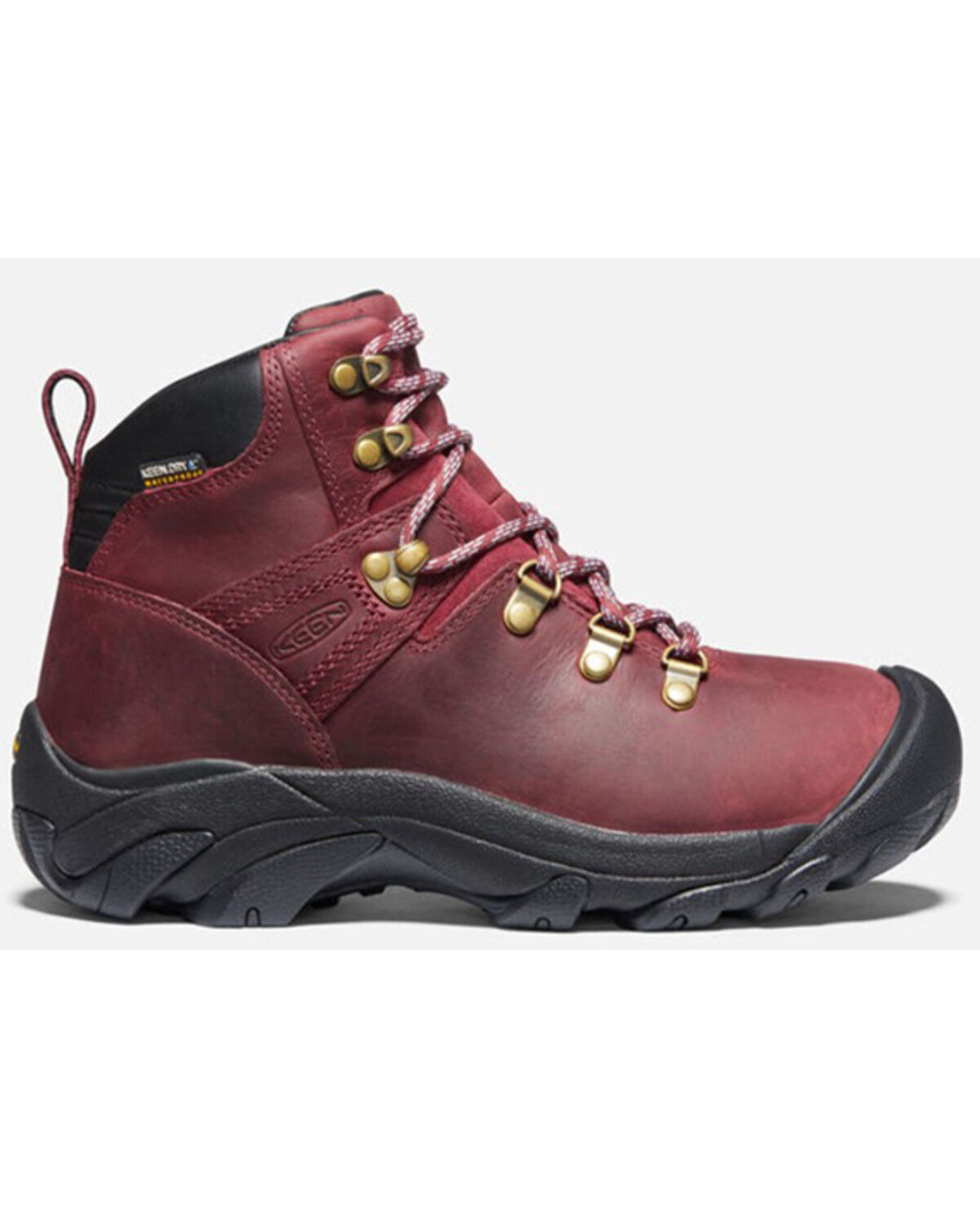 Image #2 - Keen Women's Tibetan Red & Black Pyrenees Waterproof Lace-Up Hiking Boot, Red, hi-res