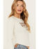 Image #2 - Originality Women's Cowgirls Don't Cry Long Sleeve Thermal Graphic Tee, Ivory, hi-res