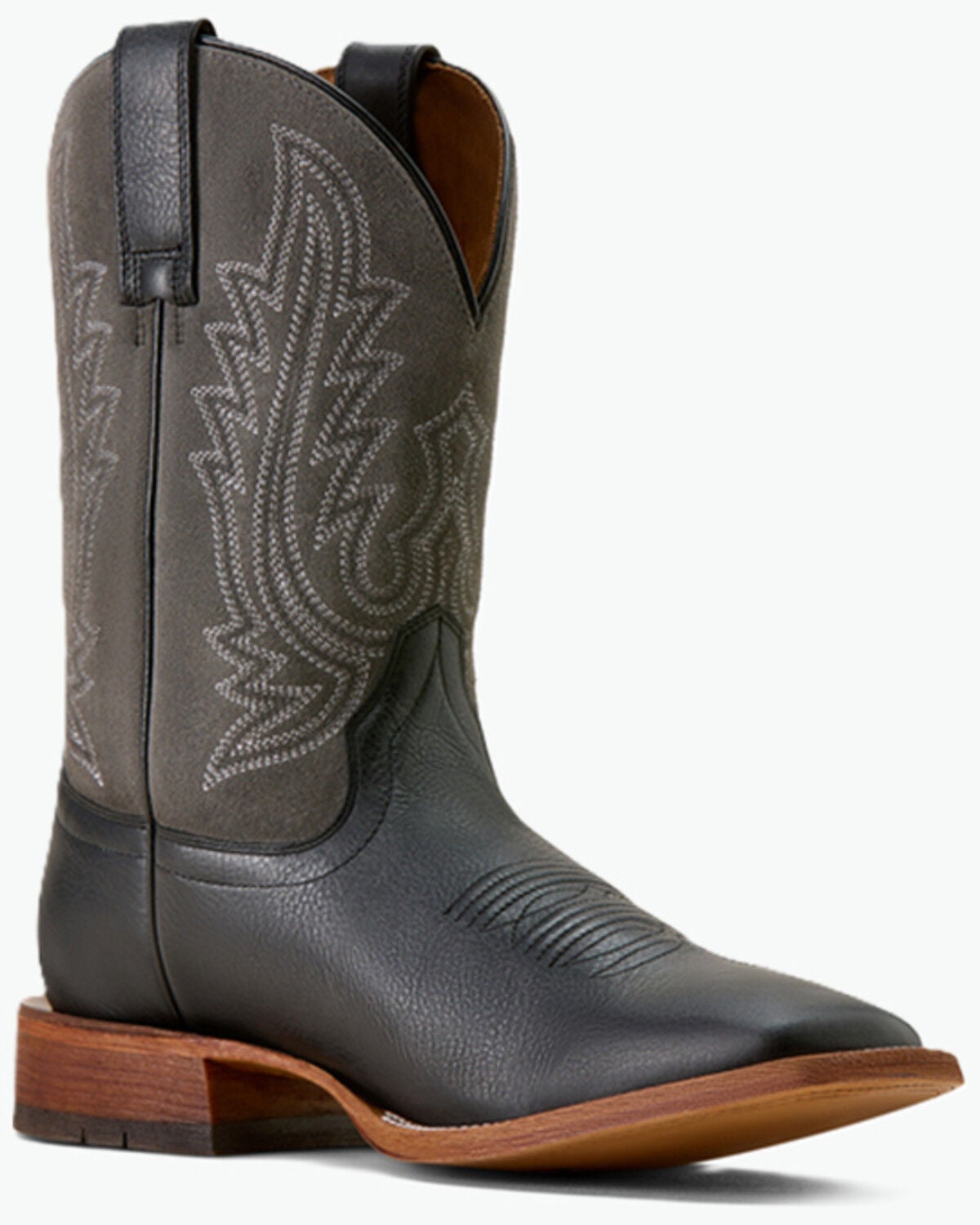 Ariat Men's County Roads Western Boots - Broad Square Toe, Black, hi-res