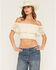 Image #2 - Shyanne Women's Loxley Cropped Lace Top, Natural, hi-res