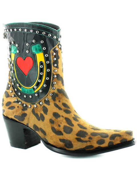 Old Gringo Women's Jungle Jim Fashion Booties - Snip Toe, Leopard, hi-res