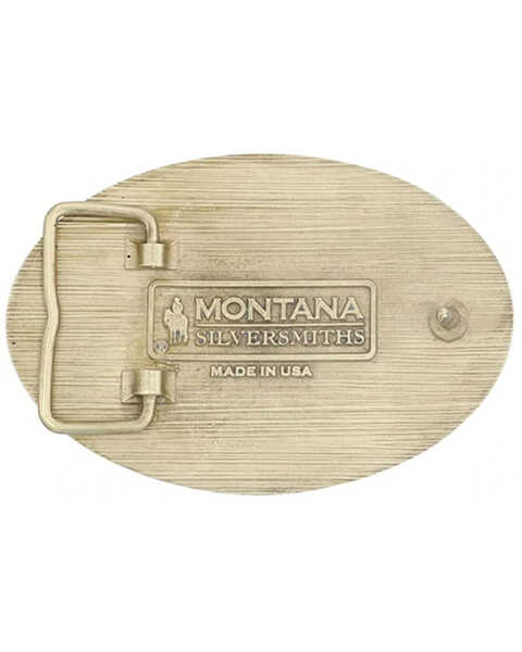 Image #2 - Montana Silversmiths Men's Soaring Eagle Arms Belt Buckle, Silver, hi-res