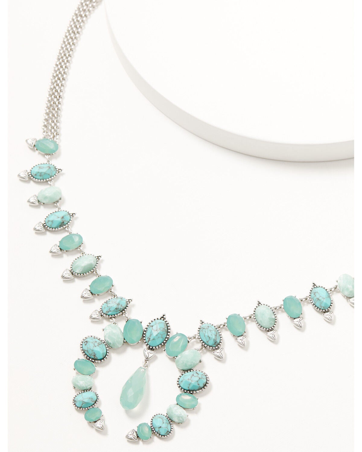 Image #1 - Lainey Wilson Women's Blue Moonshine Squash Blossom Statement Necklace, Silver, hi-res