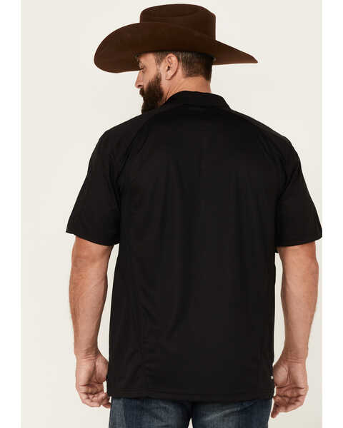 Ariat Men's AC VentTEK Short Sleeve Polo Shirt, Black, hi-res
