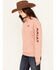Image #2 - Ariat Women's Boot Barn Exclusive Half Zip Logo Pullover, Pink, hi-res