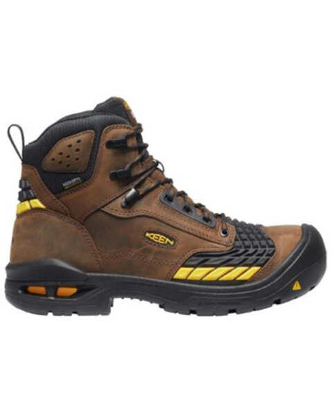 Keen Men's Troy Waterproof Work Boots - Carbon Toe, Brown, hi-res