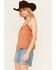 Image #2 - Wild Moss Women's Lace Trim Cami, Rust Copper, hi-res