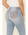 Image #3 - Driftwood Women's Flower Power Flare Leg Jeans, Blue, hi-res