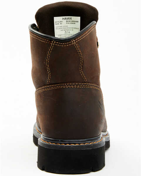 Image #5 - Hawx Men's Oily Crazy Horse Lace-Up 6" Work Boot - Composite Toe , Brown, hi-res