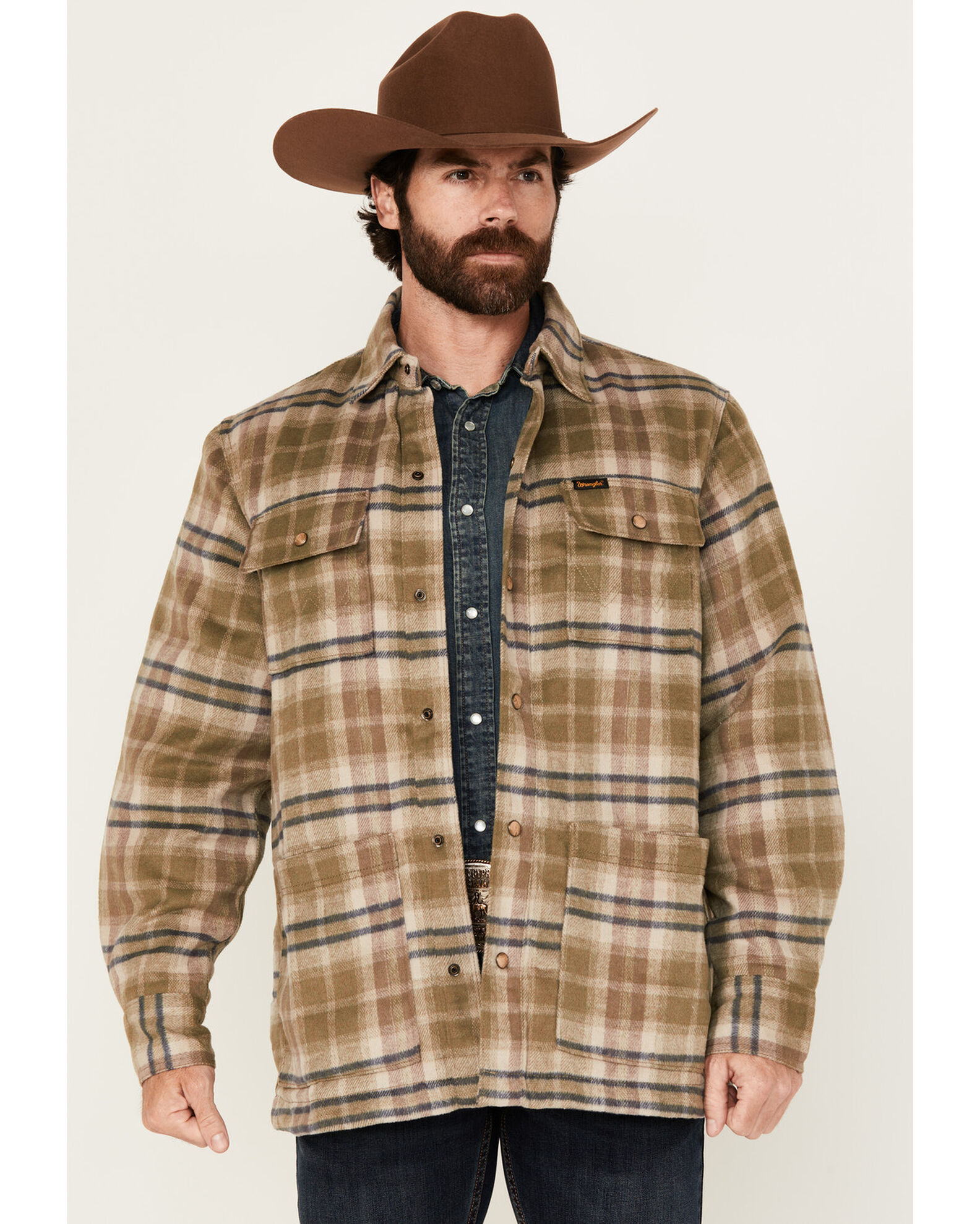 Product Name: Wrangler Men's Plaid Print Quilted Jacket