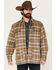 Image #1 - Wrangler Men's Plaid Print Quilted Jacket, Olive, hi-res