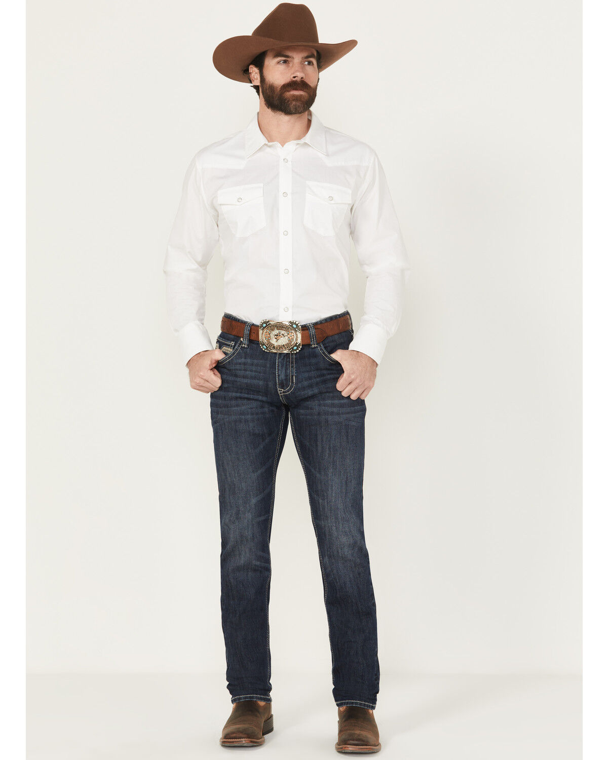 Image #1 - Rock & Roll Denim Men's Dark Wash Skinny Reflex Denim Jeans, Dark Wash, hi-res