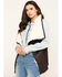 Cripple Creek Women's Pine Cone Faux Shearling Wrap Vest, Brown, hi-res