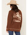 Image #4 - Shyanne Women's Remington Horse Icon Button-Down Cardigan, Brown, hi-res