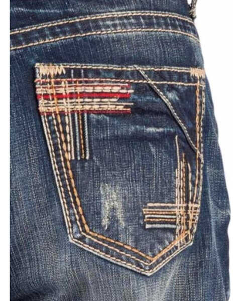 Tin Haul Men's Regular Joe Fit Red Deco Stitching Bootcut Jeans, Indigo, hi-res