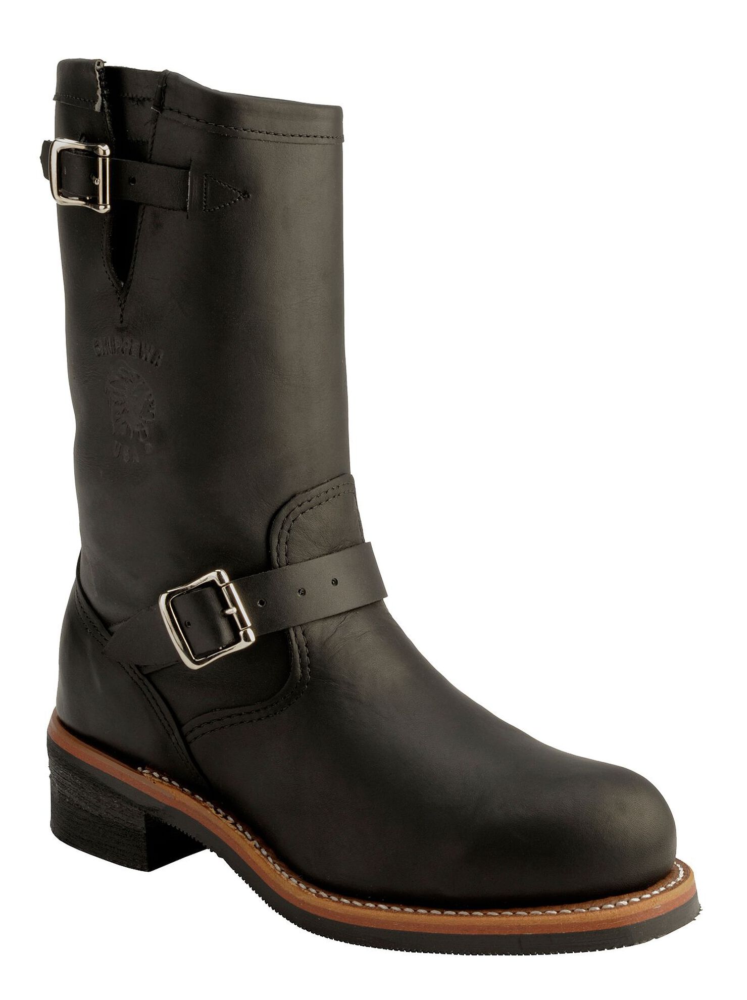 Steel toe engineer boots black store
