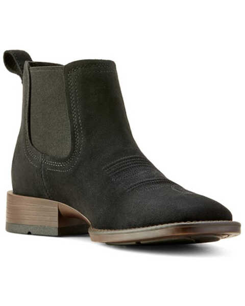 Ariat Men's Booker Ultra Western Boots - Broad Square Toe , Black, hi-res