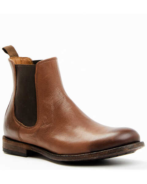 Image #1 - Frye Men's Tyler Chelsea Vintage Casual Boots - Round Toe, Cognac, hi-res