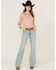Image #1 - Wrangler Retro Women's Florence Light Wash High Rise Bailey Stretch Trouser Jeans, Light Wash, hi-res