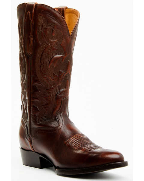 Image #1 - El Dorado Men's Calf Leather Western Boots - Medium Toe, Tan, hi-res